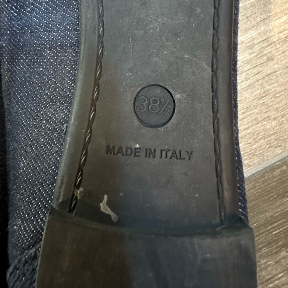 CHANEL denim ballet flats, rubber sole, low vamp, size 38.5 - Picture 10 of 10